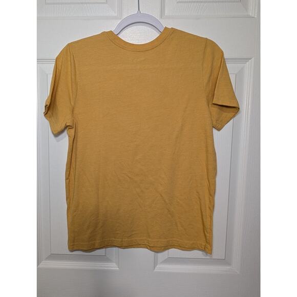 Womens Wrangler Graphic Tee Shirt Size Small Mustard Yellow Can't Be Tamed - Picture 5 of 6